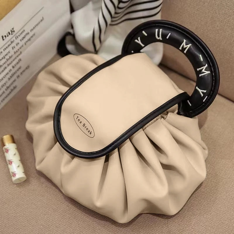 Lazy Drawstring Makeup Fashion Handbagm GlamourFlex - Bolsa Prática da Moda
