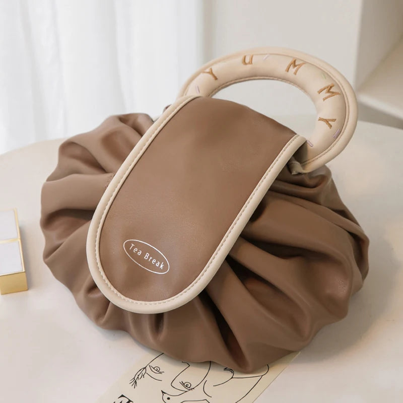 Lazy Drawstring Makeup Fashion Handbagm GlamourFlex - Bolsa Prática da Moda